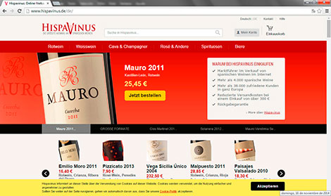 La venta online acerca el vino español a los hogares europeos