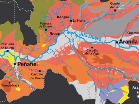 Un mapa para entender mejor la Ribera del Duero